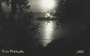 Steam Boat Prints: Ferry Boat on the Bosphorus at night at Moda