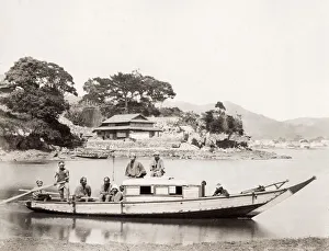 Ferry Boat, Japan, Felix Beato stduio, 1860 s
