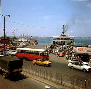 Ferry on the dockside
