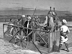 Means Prints: Ferry at Kantara, Suez Canal, Egypt, 1875
