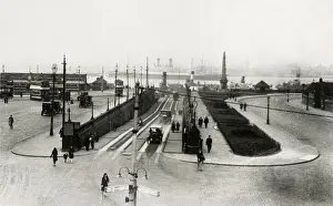 Harbours Prints: Ferry at Liverpool Docks