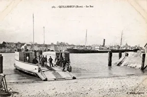 Images Dated 21st November 2018: Ferry service, Quillebeuf, Normandy, France