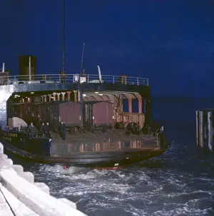 Nigh Time Prints: Ferry transporting railway wagons