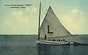 Lillian Prints: Ferry from Wauwintt to Nantucket, Massachusetts, USA