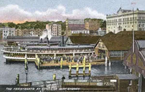 Embarkation Prints: The Ferryboats at Circular Quay, Sydney, Australia