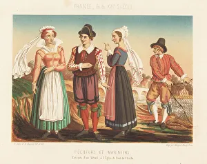 Charles Louandre Prints: Ferryman and ferrywomen, France, 16th century