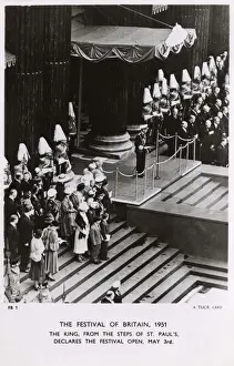 Declares Prints: Festival of Britain 1951- King George VI opens the Festival