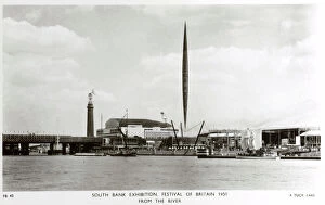 Images Dated 15th September 2011: Festival of Britain - View from River with Skylon