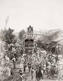 festival car, a religious holiday proecession, Japan