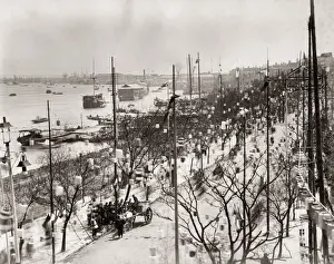 Festival lanterns, The Bund, Shanghai, China c. 1890 s