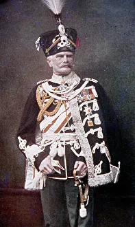 Field Marshal August von Mackensen (1849-1945), German Army officer, seen here in later life in full ceremonial uniform, including a death's head on his hat. Date: circa 1930s