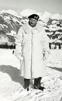 Beret Collection: Field Marshal Bernard Law Montgomery in Gstaad