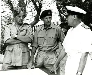 Montgomery Prints: Field Marshal Bernard Montgomery and two others, WW2