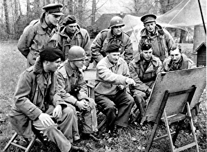 Images Dated 19th October 2004: Field-Marshal Montgomery and staff officers, Germany; Second