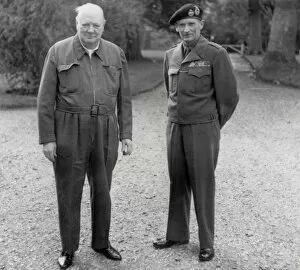 Churchill Collection: Field Marshall Montgomery and Winston Churchill