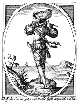 1500s Prints: Fife player, 1598