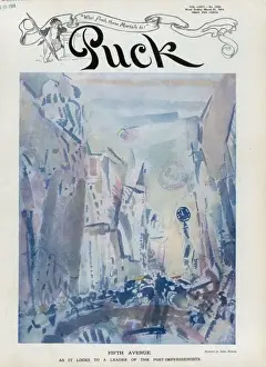 Impressionists Prints: Fifth avenue - as it looks to a leader of the post-impressio