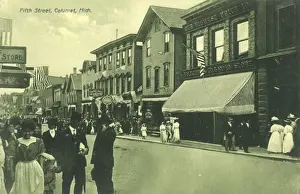 Michigan Prints: Fifth Street, Calumet, Michigan, USA