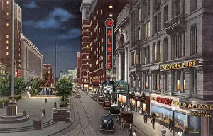 Fountain Prints: Fifth Street, Cincinnati, Ohio, USA