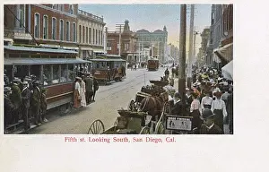Fifth Street looking south, San Diego, California, USA
