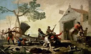 Images Dated 20th September 2016: The Fight at the Cock Inn, 1777, by Francisco de Goya