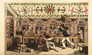 Images Dated 5th June 2020: Fight between officers in the Ward Room, HMS Victory