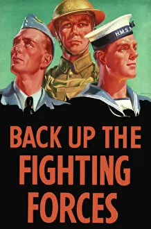 Sailor Gallery: Back up the Fighting Forces Poster