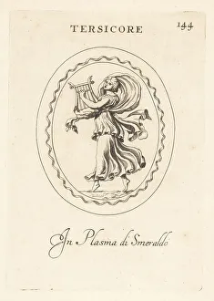 Erato Prints: Figure of Erato or Terpsichore, Greek muses