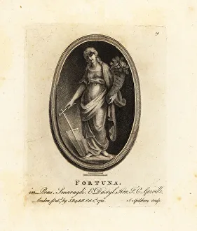 Antiquarian Prints: Figure of Fortuna, the goddess of fortune