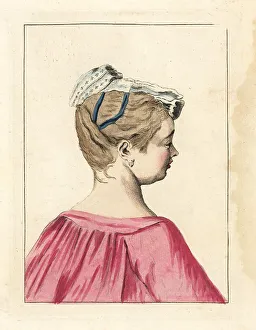 The Artists Vade Mecum Prints: Figure of a girl in lace cap from an old master painting