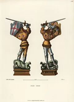 Figure of St. George slaying a dragon from the Dijon
