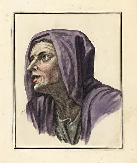 Figure of a woman in veil from an old master's painting