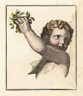 The Artists Vade Mecum Prints: Figure of a young boy with flowers in his hands