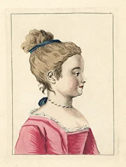 Choker Prints: Figure of a young woman from a painting by old master