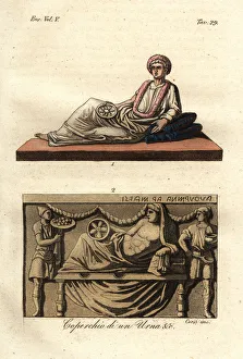 Etruscans Gallery: Figures of the dead from Etruscan furereal urns