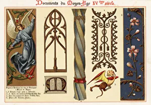 Typography Prints: Figures and elements from medieval churches and manuscripts, 15t