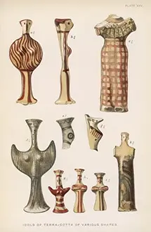 Mycenae Prints: Figures of gods found at Tiryns, Greece