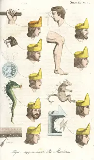Figures representing Aztec kings of Mexico