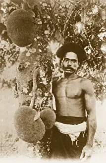 Fijian Man and Jackfruit Tree