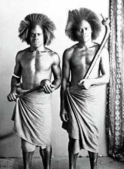 Fiji Prints: Fijian policemen, Fiji, Victorian period