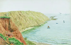 Filey Prints: Filey Brigg, North Yorkshire, viewed from the cliffs