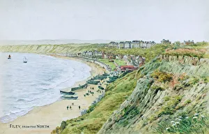 Filey Prints: Filey, North Yorkshire, viewed from the north
