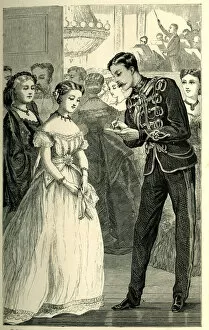 Filling her dance card, or first dance