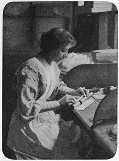 Smiths Prints: Filling and Rolling Christmas crackers, 1905