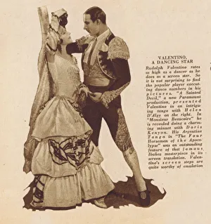 Famed Collection: The film star Rudolph Valentino, with Helen D Algy