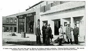 Herts Prints: Film studio London street setting, Welwyn Garden City