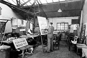 Film studio poster artist, 1940s