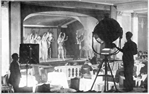 Images Dated 24th November 2014: Filming Bon Ton, the cabaret show at the Trocadero, London (