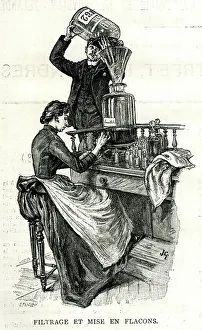 Bottling Prints: Filtering and bottling Botot water, Paris Exhibition of 1889