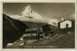 Zermatt Prints: Findelen, Switzerland - above Zermatt and the Matterhorn